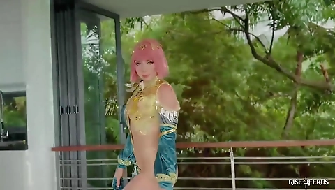 Hawt sweetheart gives a good fuck with shemale